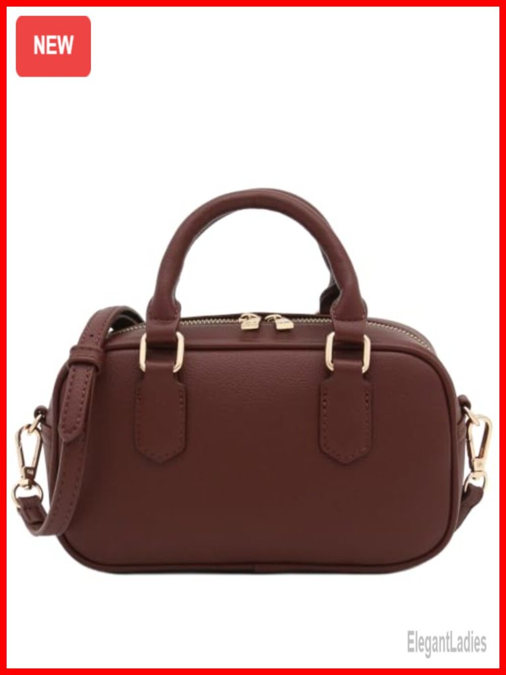Mini PU Leather Satchel Purse Top Handle Crossbody Bag